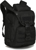 Outdoor Tactical Backpack Military Molle Bag Hiking Daypacks for Camping Trekking Hunting Traveling Motorcycle (Black)