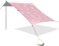 Beach Canopy with Windproof Ropes &amp Sandbags Beach Tent Sun Shade Sun Shelter for Camping Trips Fishing Backyard Fun or Picnics Giraffe