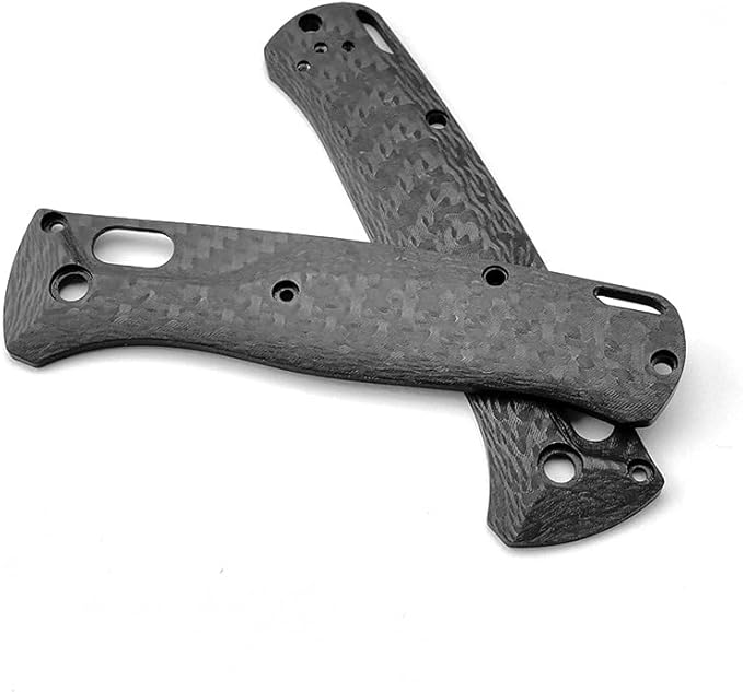 1 Pair Scales Fits for Bugout 535 CNC Carbon Fiber Handle Patch Replacement