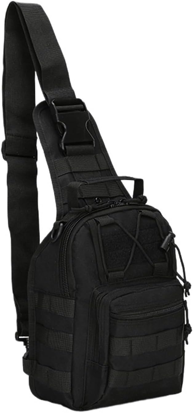 Genérico Tactical Assault Pack Sling Backpacks Waterproof Rucksack BagCompatible for Outdoor Hiking Travelling(Black(Style A))