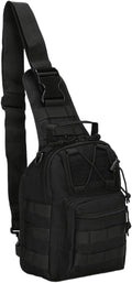 Genérico Tactical Assault Pack Sling Backpacks Waterproof Rucksack BagCompatible for Outdoor Hiking Travelling(Black(Style A))