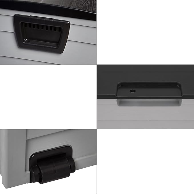 The 75 Gallon Plastic Storage Box is Suitable for Outdoor Storage in Courtyards Gardens and Yards that are Weather Resistant