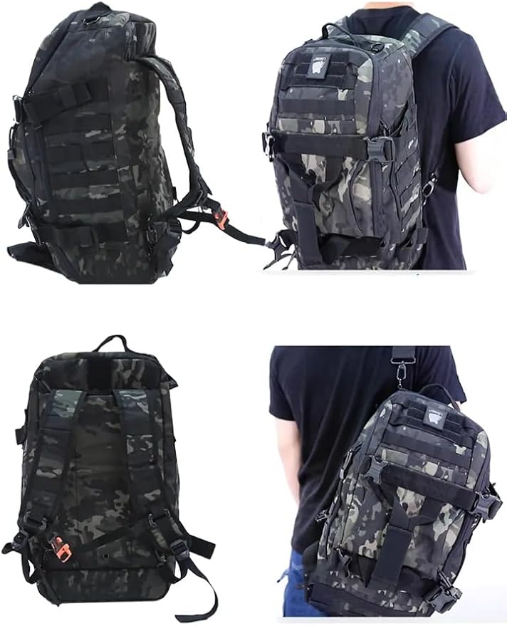 Faircost35L Tactical Travel Backpack Military MOLLE Duffel Bag Army Outdoor Waterproof Sports Luggage Hiking Gym Bag (COYOTE)