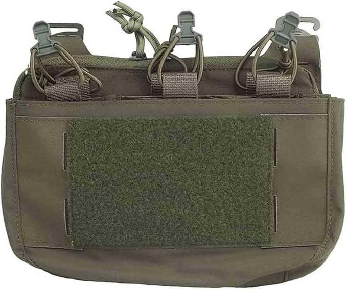 Outdoor Lightweight Multifunctional G-Hook DOPE Front Flap Double Stack Abdominal Fanny Pack Triple Magazine Insert Pouch
