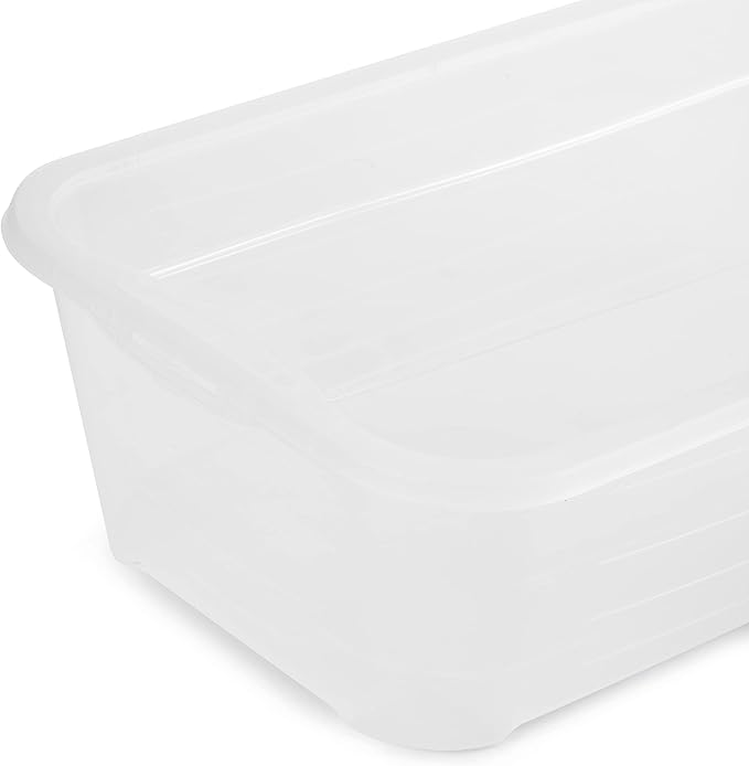 Life Story Durable 5.7-Liter Clear Shoe &amp Closet Storage Box Container (36 Pack)