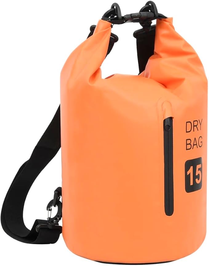 YAFF Dry Bag with Zipper Orange 4 gal PVC (2.266lbs)