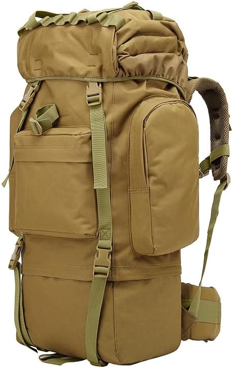 Tactical Backpack Military Molle Hiking 56-75L Hiking sports camouflage tactical outdoor hiking bag khaki