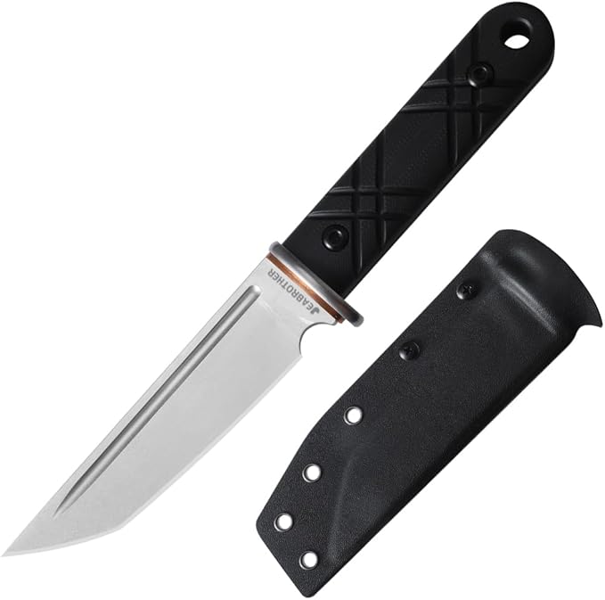Fixed-Blade Knife with 14C28N Steel 5.03-Inch Blade &amp Kydex Sheath – The Ideal Choice for Outdoor Knives &amp Tools in Camping Fishing &amp Hiking Gear. (Black Blade)