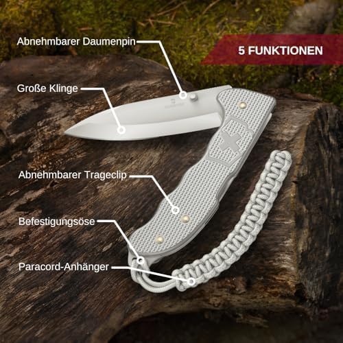 Victorinox Evoke Swiss Army Knife Featuring a Foldable Blade with Thumb Stud and Lockback Mechanism
