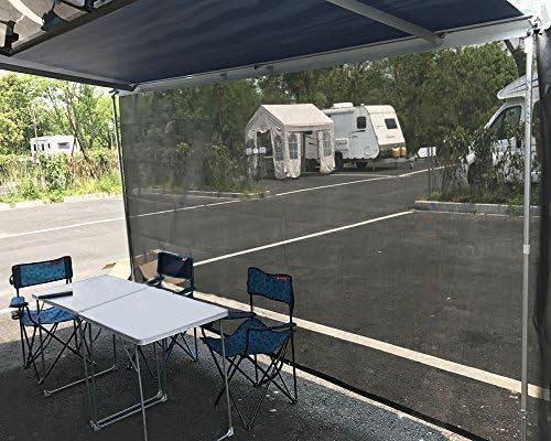 Tentproinc RV Awning Sun Shade Screen 6' X 14' 3'' (Fit for 15' Awning) Mesh Sunshade for RV Awning Sunscreen Motorhome Camping Trailer Awning Shadescreen Block UV Glare - 3 Year Warranty (Black)