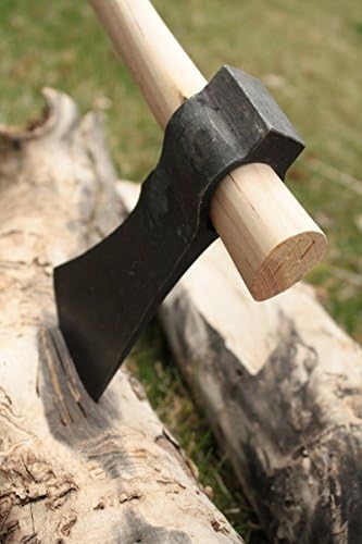 Hand-Forged Camping Tomahawk with Hammer Poll – Throwing Hatchet &amp Camp Axe with Wood Handle – Durable Beautiful Steel Construction