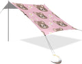 Beach Canopy with Windproof Ropes &amp Sandbags Beach Tent Sun Shade Sun Shelter for Camping Trips Fishing Backyard Fun or Picnics Bear