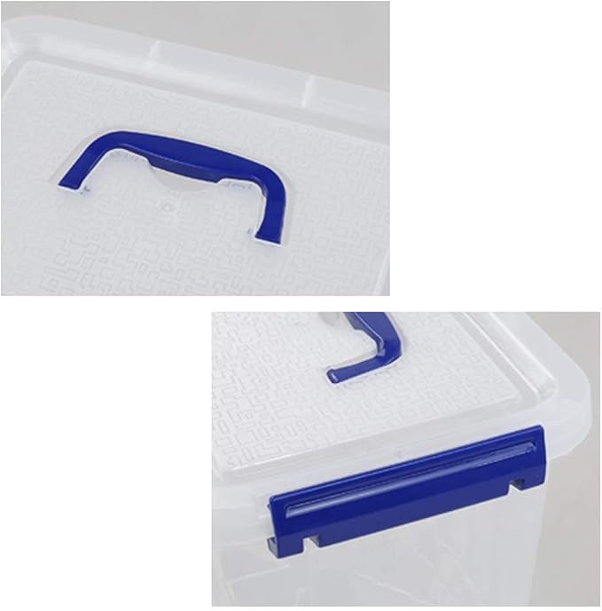 Clear Storage Box with Lid 6 Liter Small Plastic Box Bins Set of 6