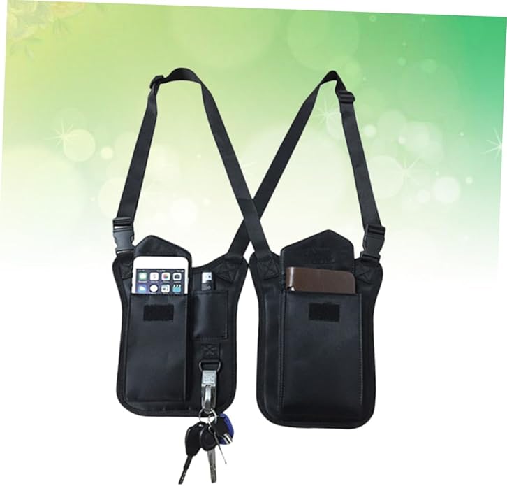 GANAZONO Concealed Armpit Bag Upgraded Multi Purpose Nylon Theft Shoulder Pack for Men Women for Travel Outdoor Activities Black