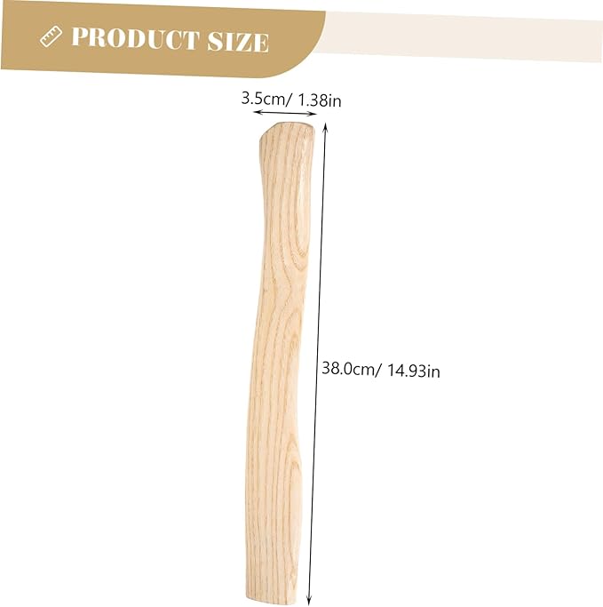 2pcs Replacement Wooden Hatchet Handles for Camping Durable Wood Handle with Ergonomic Design High Hardness for Woodworking and Cutting Tasks