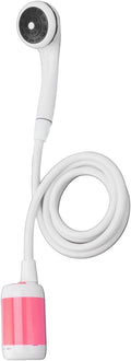 Zunate Portable Electric Shower ABS Material Long Battery Life Outdoor Camp Shower Camping SPA Car Washing with 180CM Pipe for Animal Bathing Plant Watering (Roseate)
