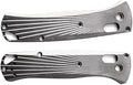 1Pair CNC Titanium Scales Fits for Bugout 535 Non-slip Blank Handle Patch DIY Replacement in Stonewashed Finish