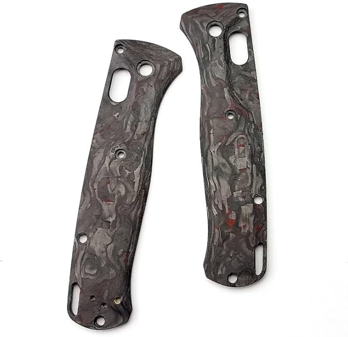 1 Pair Scales Handle Fits for Bugout 535 3K Full Carbon Fiber Handle Patch DIY Accessory