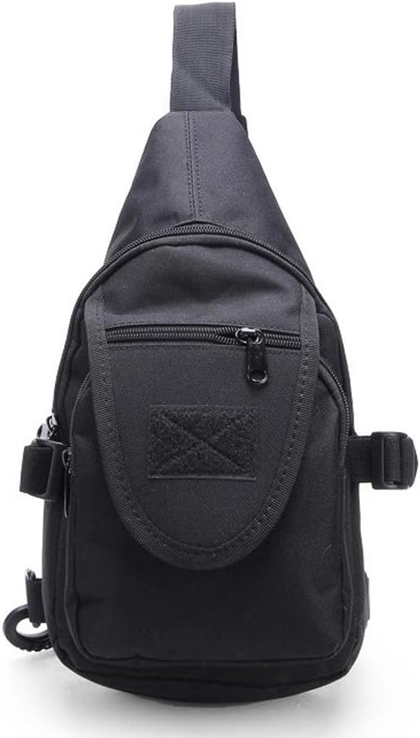 Tactical Backpack Waterproof Military Cross-body Sling Shoulder Backpack Chest Bag for Outdoor Every Day Carry (Black)