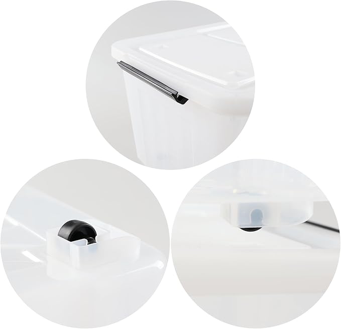 4-Pack Plastic Storage Box 50 L Clear Large Storage Bin with Wheels