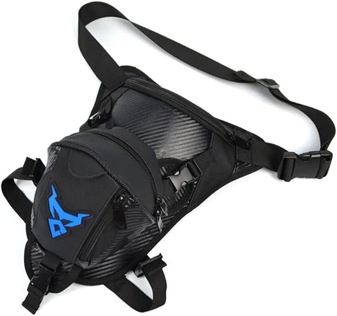 Hebetag Motorcycle Leg Bag Oxford Waist Pack for Men Women Outdoor Travel Hiking Cycling Tactical Sports Bum Hip High Drop Fanny Belt Bag Phone Purse Pouch Pocket