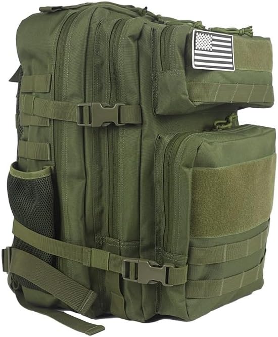 45L Military Tactical Backpacks Molle Army Assault Pack Bug Out Bag Hiking Treeking Rucksack Large Capacity Backpack Backpack(Green)