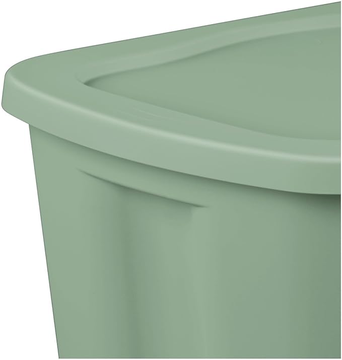 18-Gallon Plastic Storage Bins with Snap-on Lids – 8-Pack Home Organization Essential