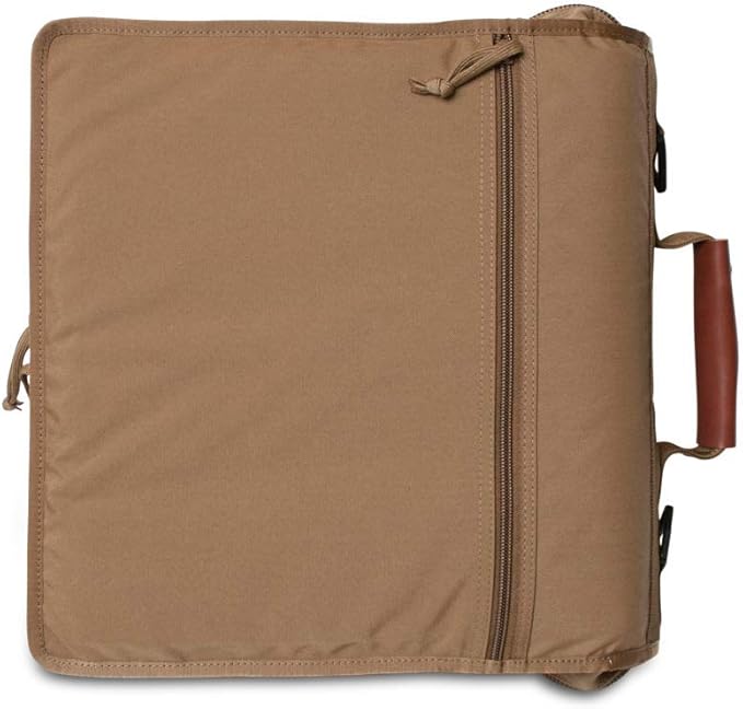 TACTICAL NOTEBOOK COVERS Tactical 3-Ring Binder Cover System | Zippered Padfolio Organizer Bag with Leather Handle | Fits 1.5” to 2” Binders | Durable Field Use Organizer (Coyote Brown)