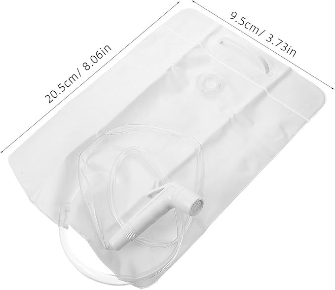Veemoon Portable Camping Shower Bag 10l Outdoor Portable Shower Pouch with White Handle Lightweight Water Storage Bag for Hiking Travel and Camping