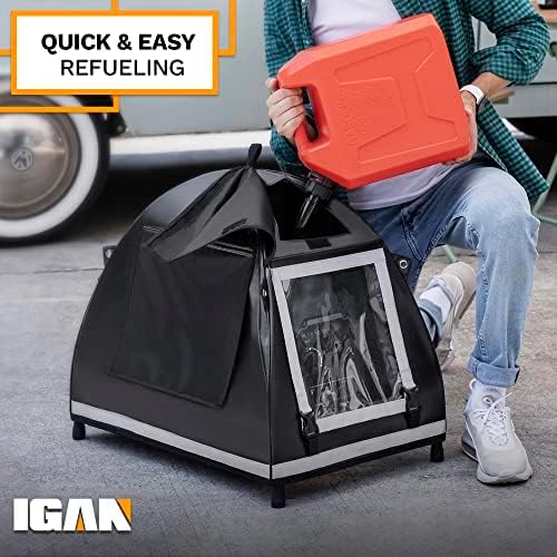 IGAN Small Inverter Generator Tent Cover While Running Compatible for Honda and Most 1000~2300 Watts Generators Portable Outdoor All-Weather Tarpaulin Cover for Rain Black