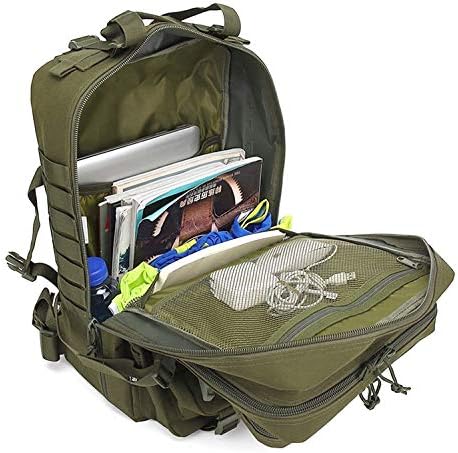 50L Large Capacity Men Army Military Tactical Backpack 3P Softback Outdoor Waterproof Bug Rucksack Hiking Camping Hunting Bags(Green)