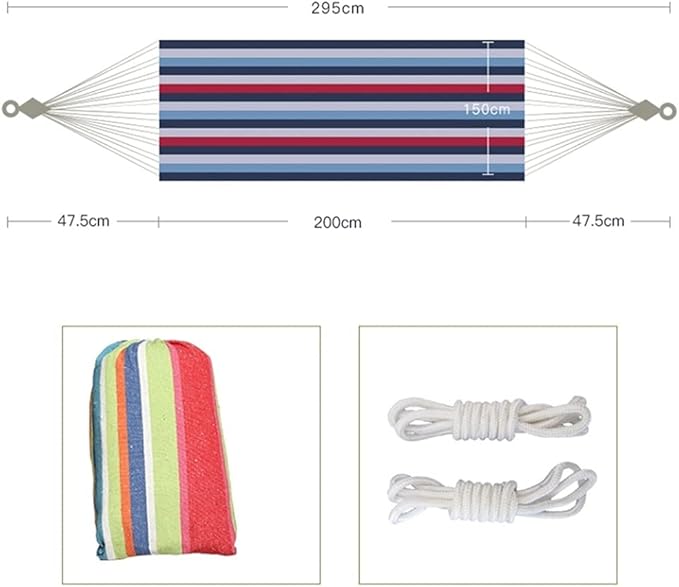 Portable Hammock Ultralight Camping Canvas Portable Hammock Rainbow Outdoor Leisure Hammocks for Backpacking Beach