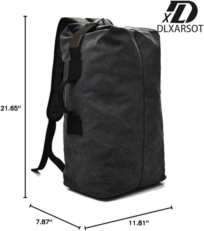Military Tactical Backpack Large Capacity Travel Climbing Bag Duffel Bag Top Load Double Strap Canvas Backpack