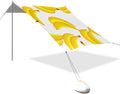 Beach Canopy with Windproof Ropes &amp Sandbags Beach Tent Sun Shade Sun Shelter for Camping Trips Fishing Backyard Fun or Picnics Banana