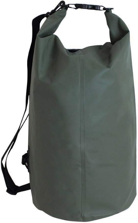 Whatnot Dry Bag Waterproof Bag Drum Shape Olive Solid Storage Bag Outdoor Fire Climbing Travel Shoulder Handbag Rucksack Back