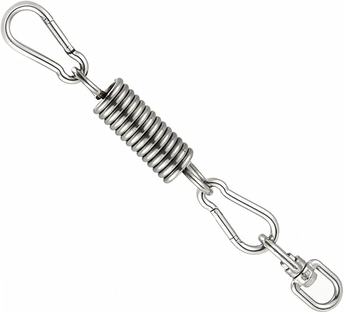 Hammock Chair Spring Hook Set Heavy Duty Extension Outdoor Hardware Kit Carabiner Hooks for Yoga Garden Outdoor Chairs Ceiling