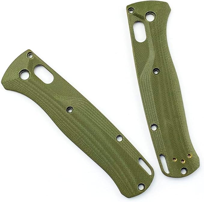 1 Pair Custom G10 Scales Handle Replacement Fits for Bugout 535 DIY Making Accessory(Green)