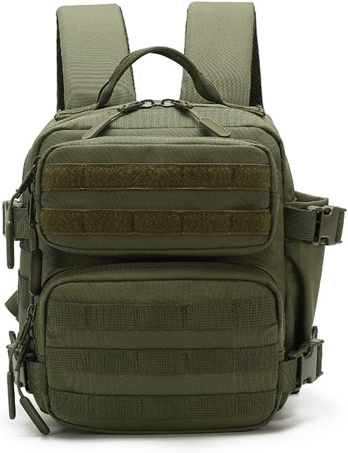 9L Mini Tactical Backpack Small Gym Bag Fitness Portable Backpack with Molle System for Hiking Camping Traveling Daily Use