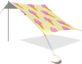 Beach Canopy with Windproof Ropes &amp Sandbags Beach Tent Sun Shade Sun Shelter for Camping Trips Fishing Backyard Fun or Picnics Ice Cream