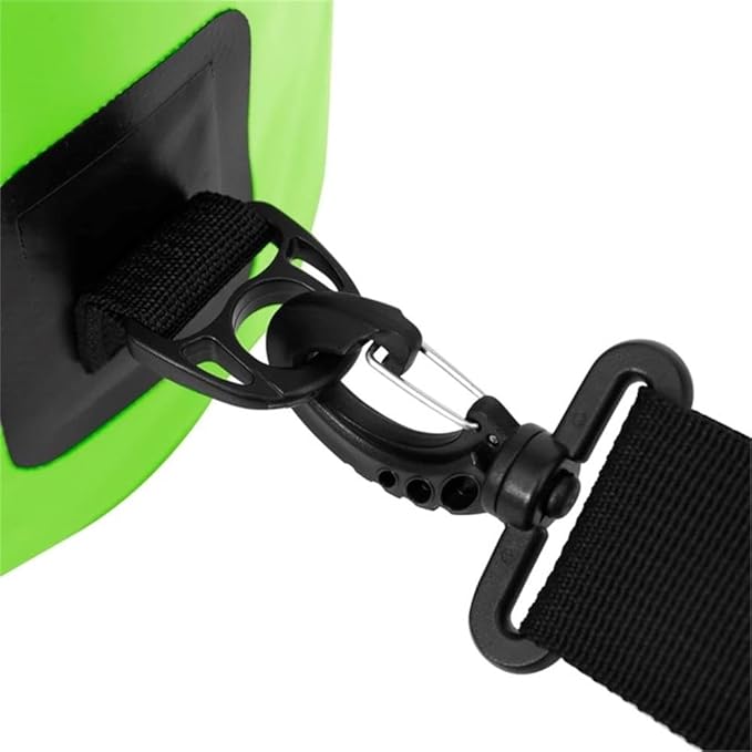 BOWERY HILL Contemporary PVC Dry Bag with Zipper 7.9 Gal Capacity Green and Black Finish Waterproof Lightweight Bag for Boating Surfing Outdoor Trips