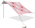 Beach Canopy with Windproof Ropes &amp Sandbags Beach Tent Sun Shade Sun Shelter for Camping Trips Fishing Backyard Fun or Picnics Rabbit