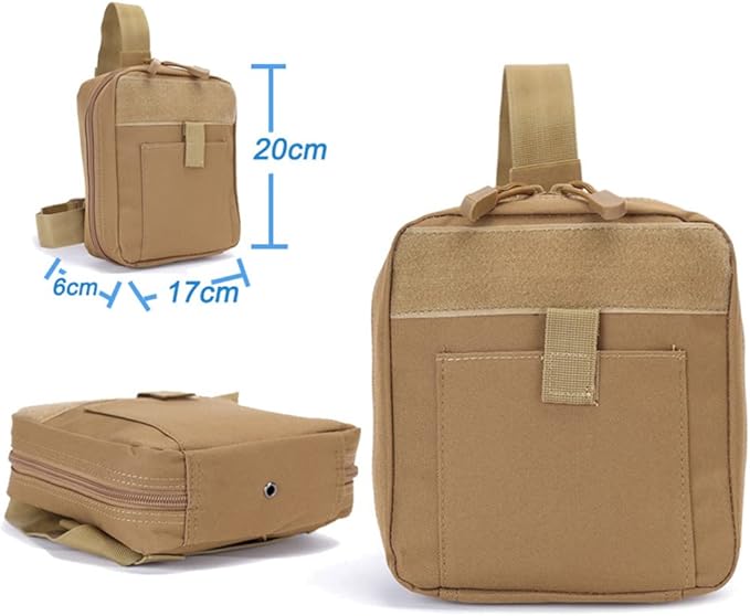 Outdoor Sports Airsoft Gear Molle Assault Combat Hiking Bag Accessory Camouflage Kit Pack Tactical Medical Pouch with Leg Strap
