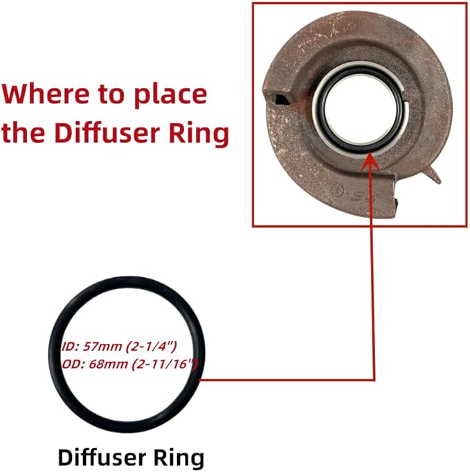10PCS Gasket Seal Flapper Washer O-Ring Mechanical Seal Repair Kit For Predator 2 in. 212cc Semi-Trash Water Pump 63405 56160 For Pacific HydroStar 2 IN 212cc 61986 68375 69774 Water Pump