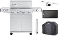 Monument Grills Larger 4-Burner Propane Gas Grills Stainless Steel Cabinet Style with Accessory Kit(5 items) Outdoor Use