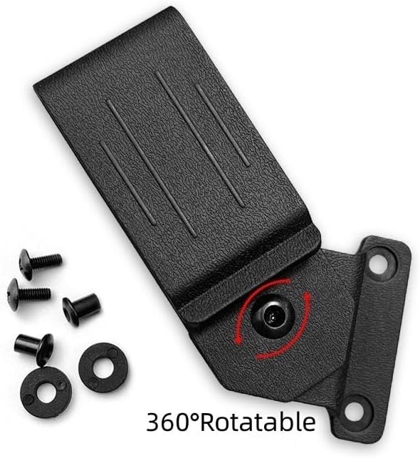 1Set 360 Degree Rotatable Belt Clip Replacement with Screws Fit for Kydex Sheath Knife Case