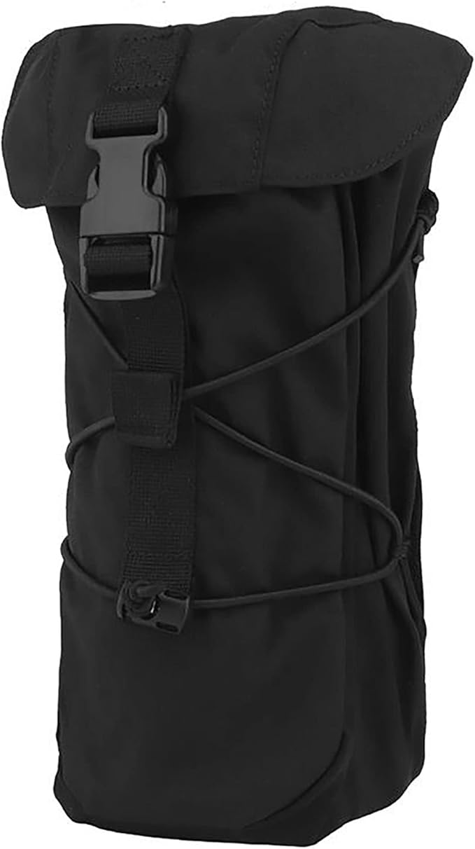 Multifunctional large capacity Dump Pouch Drawstring Magazine Tactical Utility Pouch Recycling Pouch Waist Bag (Black)