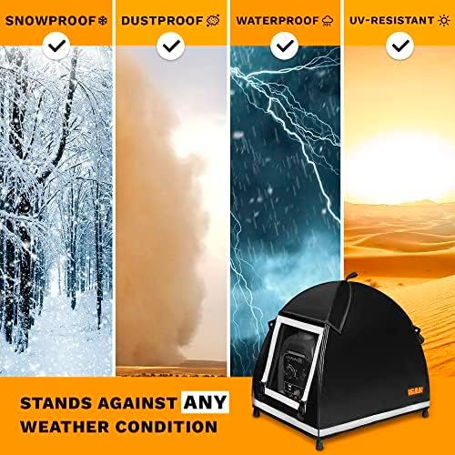 IGAN Small Inverter Generator Tent Cover While Running Compatible for Honda and Most 1000~2300 Watts Generators Portable Outdoor All-Weather Tarpaulin Cover for Rain Black
