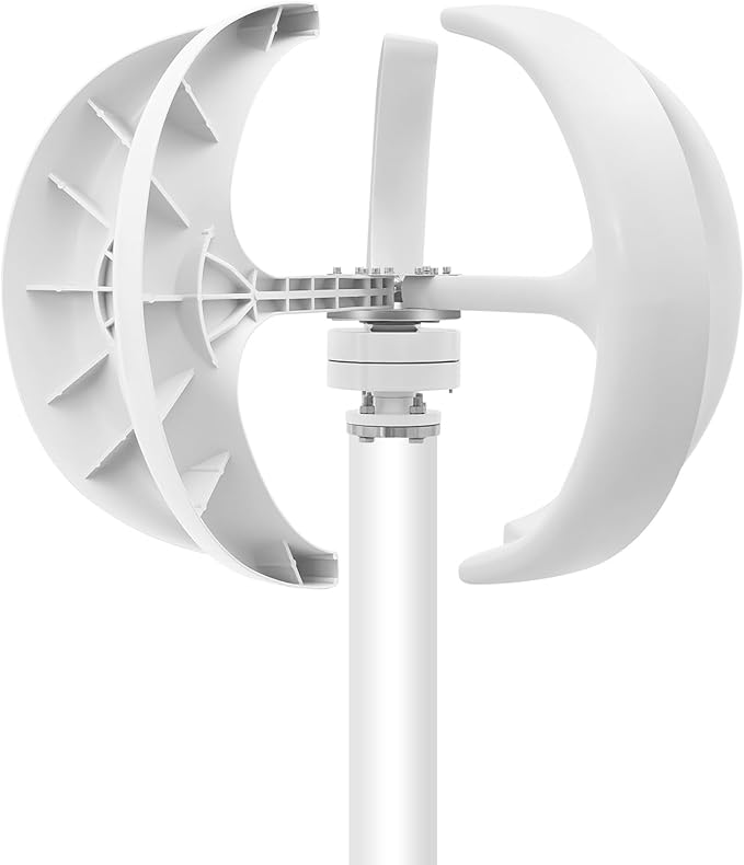 Wind Turbine Generators Kit 12/24V 600W Lantern 5-Blade Vertical Axis Wind Turbine Generator with Axis Controller (24V)