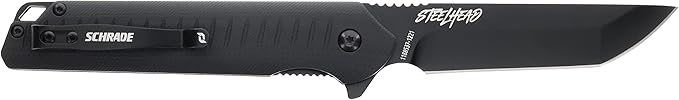 Schrade Delta Class Steelhead Folder 8in with 3.5in AUS-10 Steel Blade and G-10 Handle for EDC