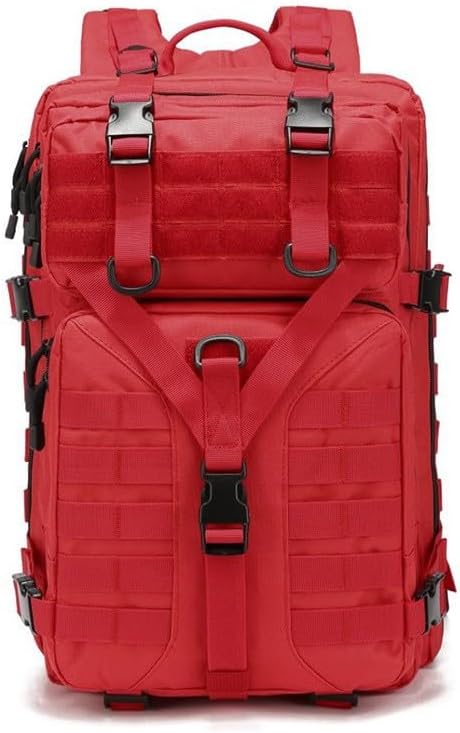 Tactical Backpack Military Molle Hiking Sports camping picnic mountaineering red